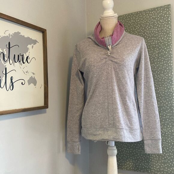 Lululemon Purple & Gray Reversible In A Cinch Long Sleeve Pullover Size Medium - Picture 1 of 9